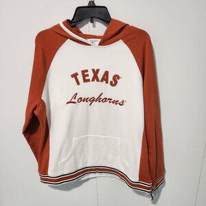 Texas Longhorns NEW Women's Long Sleeve Orange and White Hoodie Sweatshirt- XL